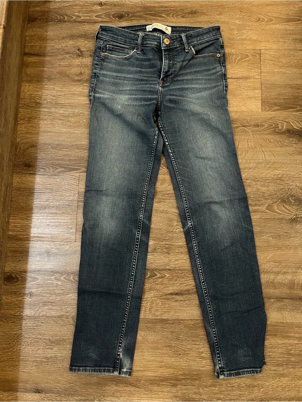 Women's Abercrombie Dark Wash Straight Jeans